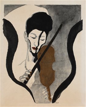 Impression of a Violinist (Portrait of Suwa Nejiko) (1947)