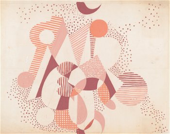 Design for an unidentified project (Color study of an abstract theme) (1935)