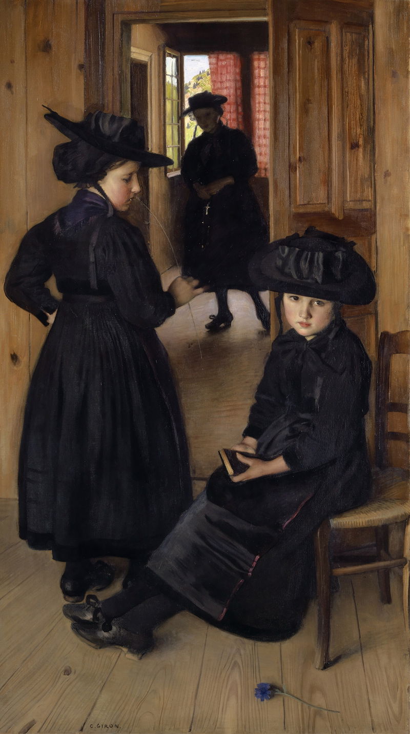 Girls Of The Valais Before Churchgoing