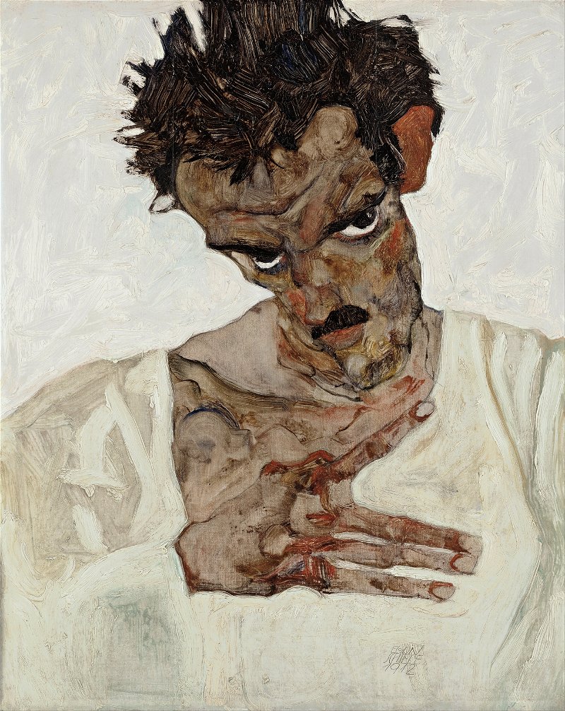 Self-Portrait With Lowered Head (1912)