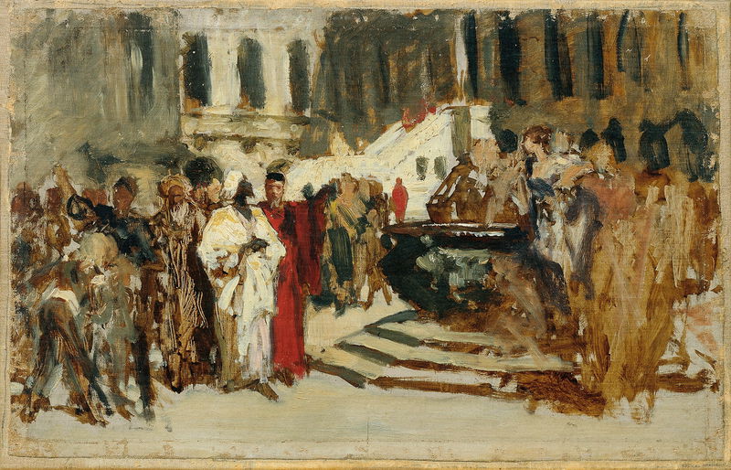 Skizze zum Gemälde ‘Arabische Kaufleute in Venedig’ (1873)