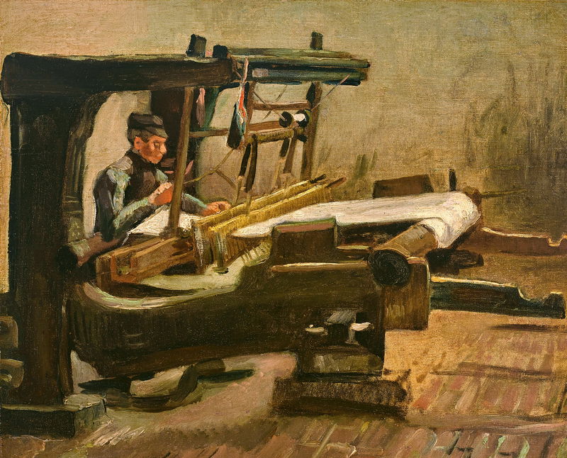 Wever naar rechts gekeerd (Weaver Facing Right) (1884)