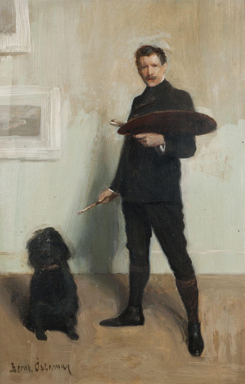 Self-portrait with dog