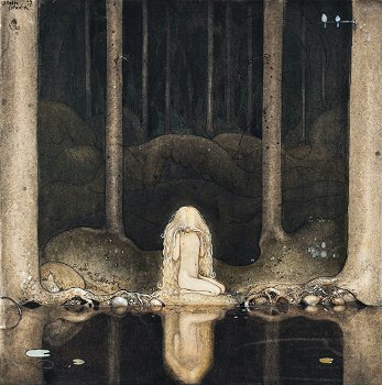 Princess Tuvstarr Gazing Down Into The Dark Waters Of The Forest Tarn (1913)