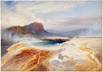 The Great Blue Spring of the Lower Geyser Basin, Yellowstone (ca. 1875)