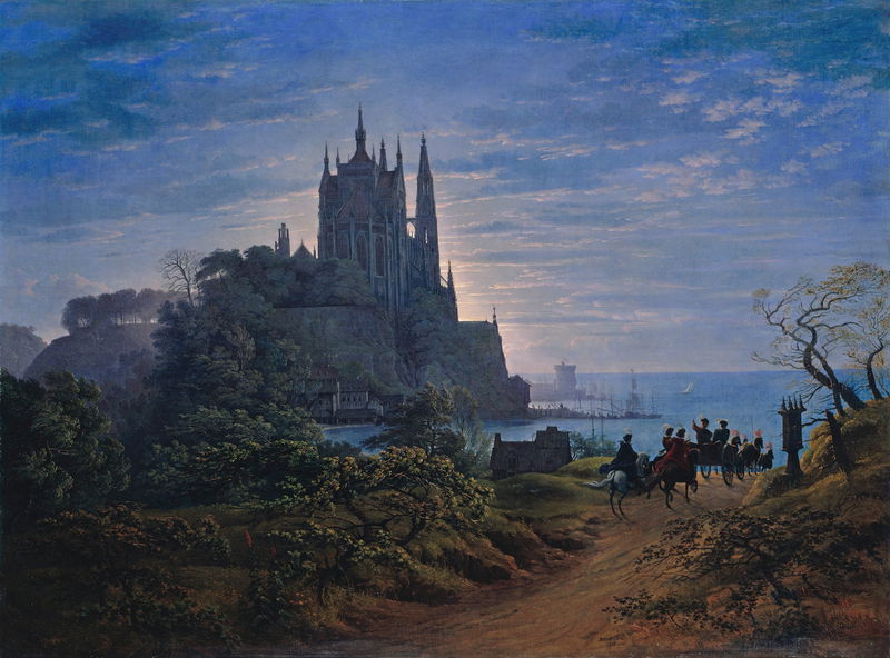 Gothic Church on a Rock by the Sea (1815)