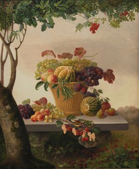 A Basket Of Fruit In A Landscape (1832)