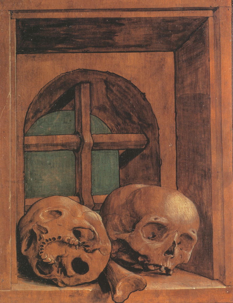 Two Skulls In A Window Niche (1520)
