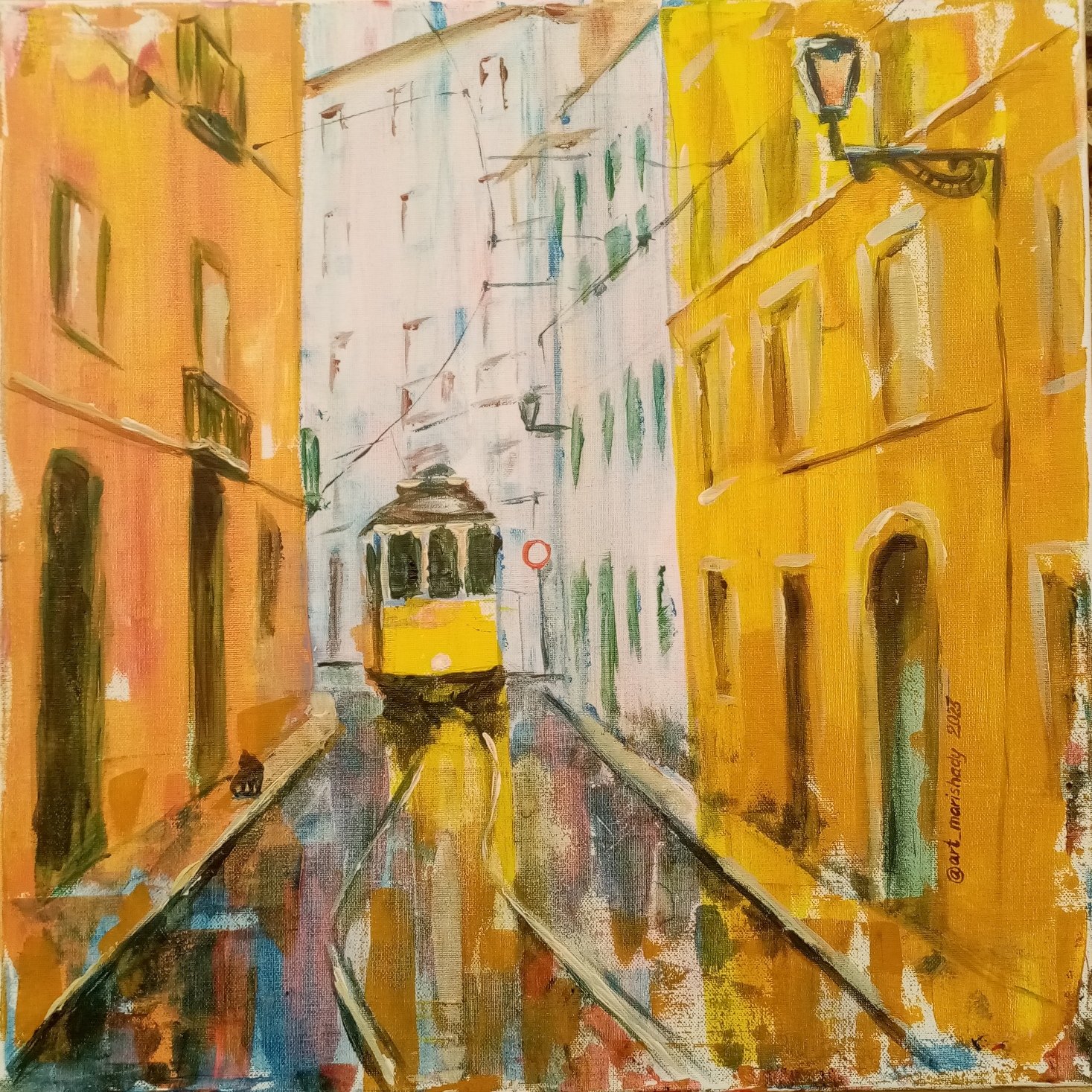 The Yellow Tram by Marina Diachkova